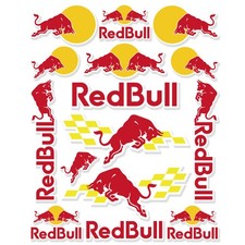 Reflective Red Bull Sticker Helmet Bike Body Durable Decal Universal Use 25x30cm