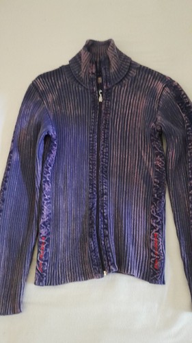Womens zip front cotton top - zip,