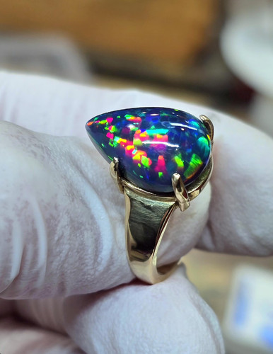 Genuine black opal - genuine,