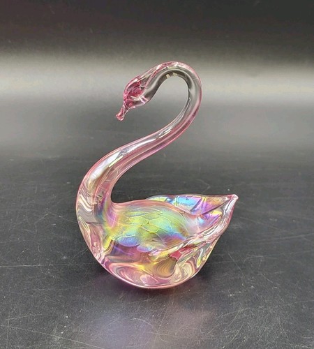 Vintage heron glass hand - hand, blown