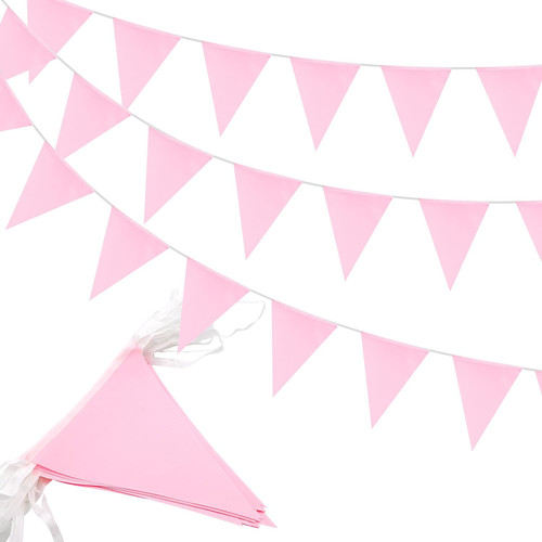 52pcs pink bunting - 52pcs,