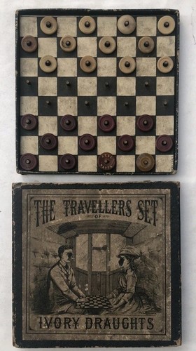 Ivory draughts the travellers - ivory,