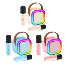 Wireless Bluetooth Karaoke 2 Microphone Speaker Handheld KTV Player Singing Mic