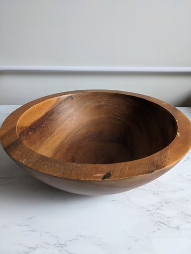 Vintage wooden dough bowl - wooden,