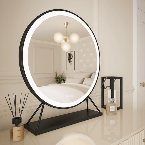 Round hollywood mirror with - round,