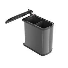 Hailo waste collector 3416071 duo 2 x 8 L trash can installation waste bin swivel bin