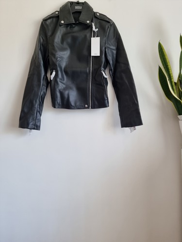 Mango black faux leather - mango,