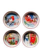 Set Of 4 Traditional Christmas