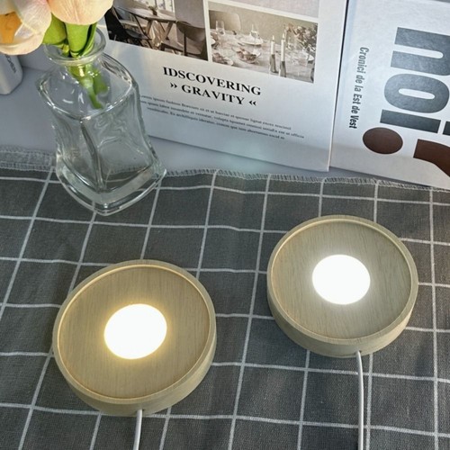 Night lamp base - night, wooden