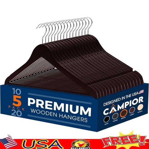 Wooden hangers set non slip - hangers,