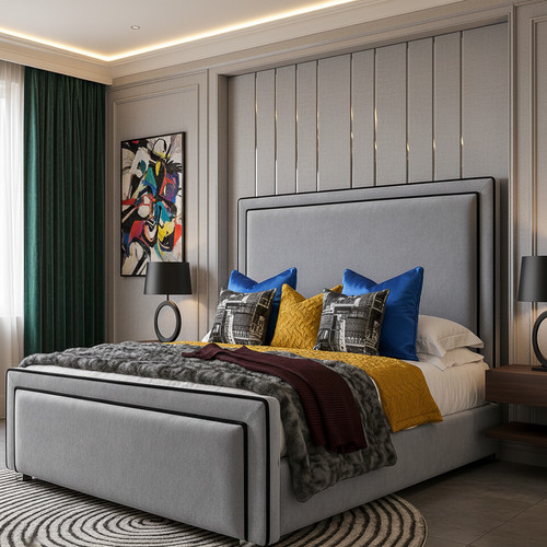 Panel bed frame plush - panel,