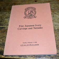 Christie's Auction House Catalogue - Fine Japanese Ivory & Netsuke - Feb 1978