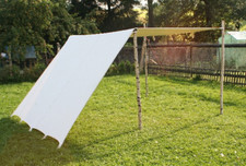 Reenactment White Tent LARP Sun Sail Storage Plan Medieval Tent Viking Tarp