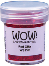 WOW Embossing Powder Glitter Red Glitz Christmas Valentine Birthday Card Making