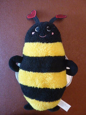 Asda Bumble Bee Yellow/Black Heart Antenas Plush Soft Toy approx 12" used