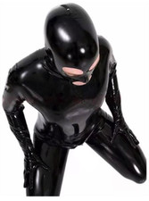 Mens PVC Catsuit Bodysuit Full Wetlook Singlet Clubwear Stag Party Costume Wear