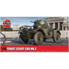 Airfix Ferret Scout Car Mk.2. 1-35 Scale Plastic Model Vehicle Kit.