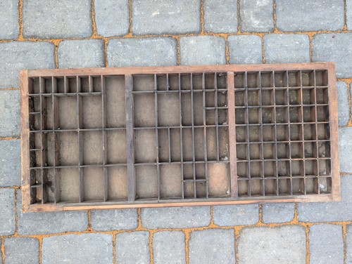 Vintage wooden printers tray