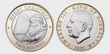 Gibraltar 2025 Christmas £2 coin two pounds UNC