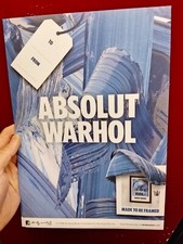 Rare Official New 2024 Limited Edition Absolut Vodka Andy Warhol Blue Art Print