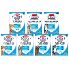 Bob Martin Clear Flea Removal and Wormer Tablets Spot On for Cats and Dogs