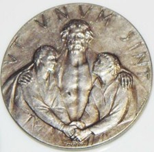 Pope Paul VI 1975 Silver Papal Medal by Colombo 35mm Jubilee Year Ut Unum Sint