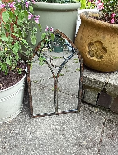 Leavesdon arched window mirror - window,