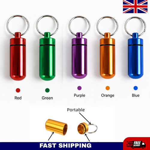 Keychain pill holder - pill, organizer