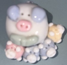 Vtg Miniature Pig Figurine