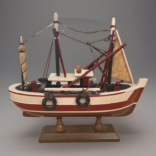 Handmade wooden boat - -, vintage