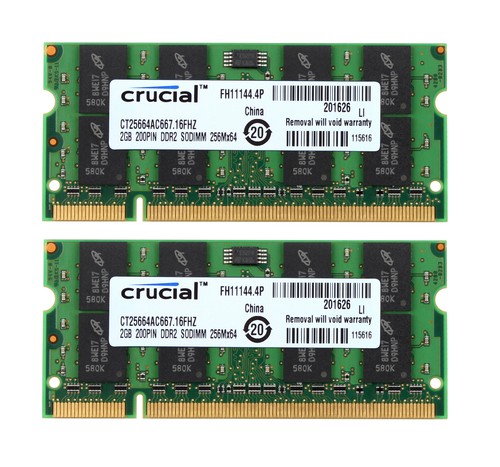 Crucial 4gb 2gb 2 g - 2x,