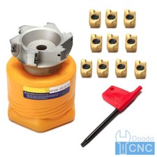 100mm 400R-100-32 6Flute CNC Face Milling Tool Cutter Shell + 10Pcs APMT1604PDER