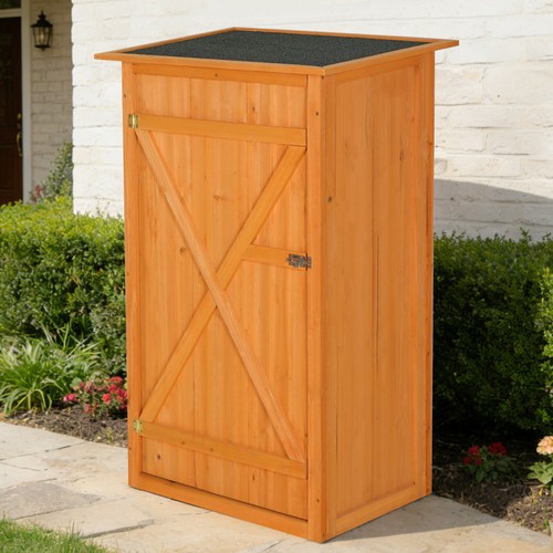 Outdoor wooden storage shed - outdoor, w/