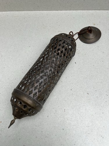 Moroccan hanging brass lantern - moroccan,