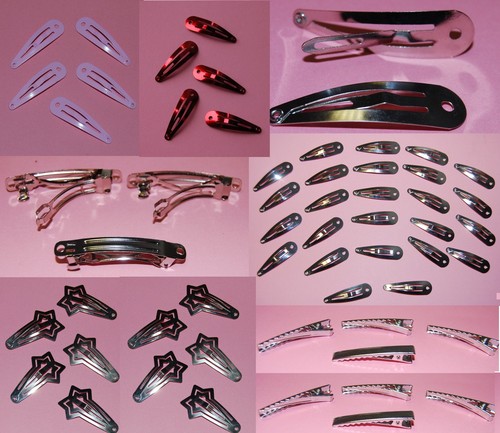 Plain hair clips - hair,