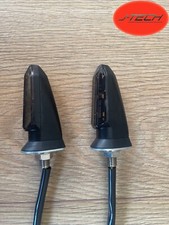 ** Mini LED Indicators Smoked Lens. 1 Pair.  Motorcycle Bike Motorbike **