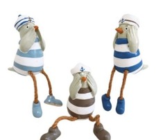 SEAGULL SHELF SITTERS DANGLEY