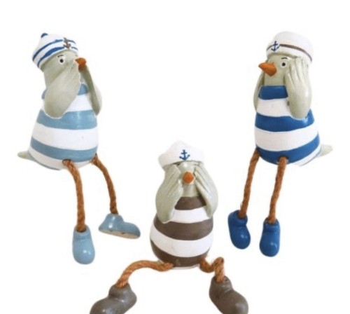 Seagull shelf sitters dangley - sitters,