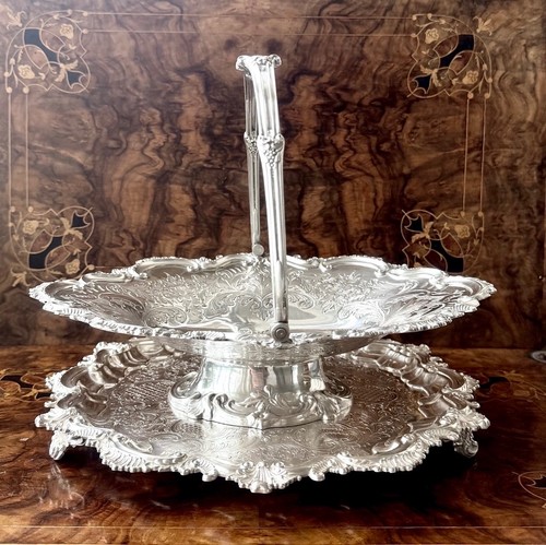 Large pedestal silver - pedestal, plated