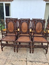 NEWLY UPHOLSTERED+FRENCH POLISHED antique dining chairs 6to14 @ £99each-FREEdlvy