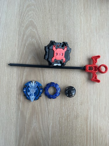 Blue white beyblade burst - &,