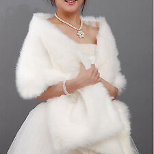 New ivory White Faux Fur Wrap