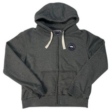 Soul Cal Thick Grey Comfy Zip-Up Hoodie with Blue Logo to Chest