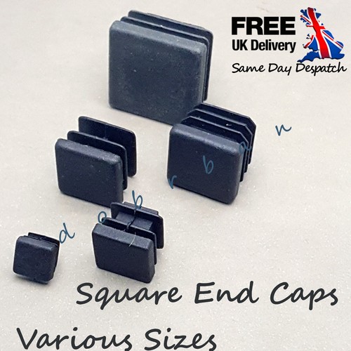 Square plastic end caps - plastic,