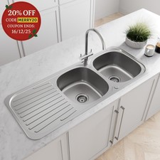 Stainless Steel 2 Bowl Double