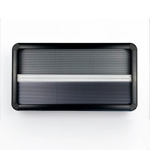 Black camper van - black, blind