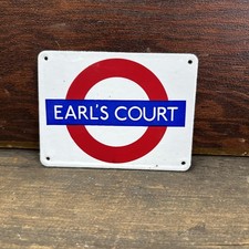 EARL’S COURT Underground Tube Station Enamel Sign Decorative Repro