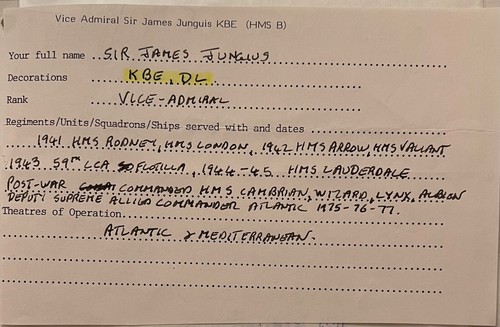 Vice admiral james - admiral, hms