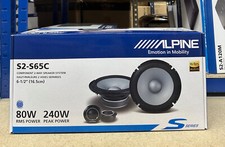 Alpine 6.5" 16.5cm 2-Way Car Component Speakers Tweeters 240 Watts S2-S65C