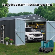 13x20ft Heavy Duty Carport Outdoor Storage Shed Metal Garage Shed for Lawnmower
